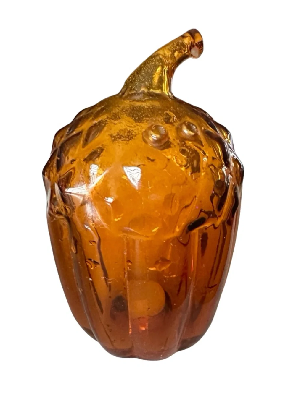 PIER 1 IMPORTS Amber Glass Salt & Pepper Shaker 3 1/4” (set of 2) Acorn Shaped